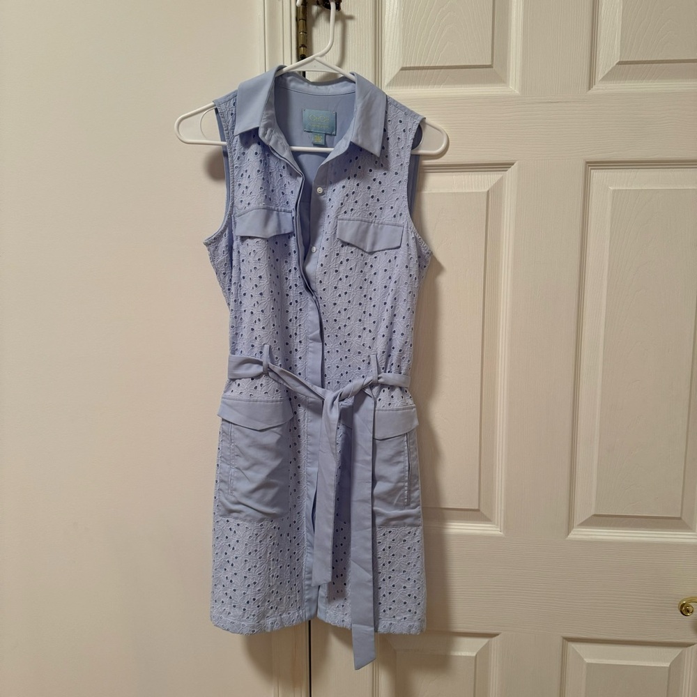 CeCe belted detail sleeveless‎ dress